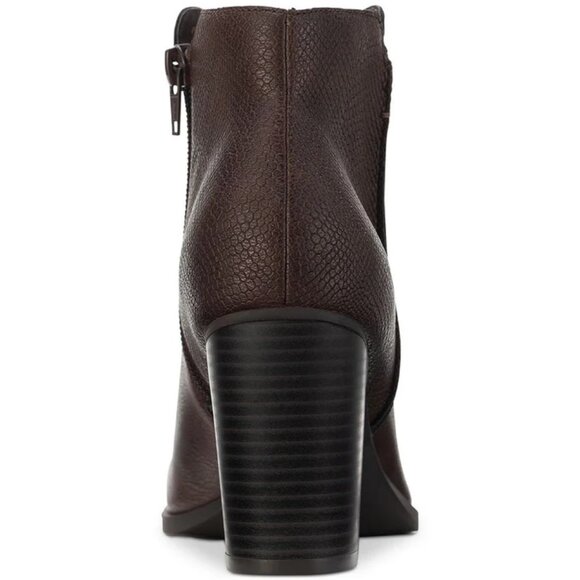 Size 9.5, 10, 11 - SUN + STONE - Gracey Faux Leather Brown Ankle Boots NEW $80 - Picture 2 of 3